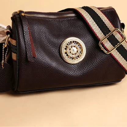 Bolsa feminina luxury transversal em couro